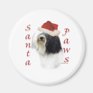 Aimant Tibétain Terrier Père Noël Paws