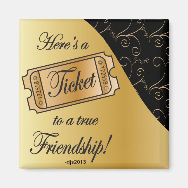 Aimant Ticket to True Friendship (Devant)