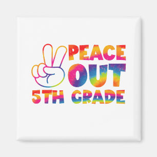 Aimant Tiedye dernier jour de 5e, salut la 6e 