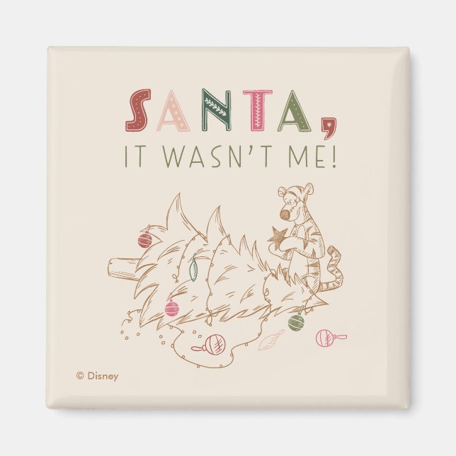 Aimant Tigger | Père Noël, ce n'était pas moi (Devant)