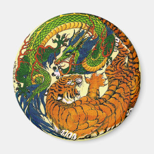 Aimant Tigre et dragon Yin Yang