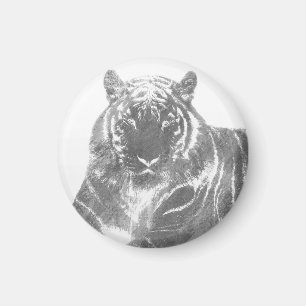 Aimant Tigre noir et blanc