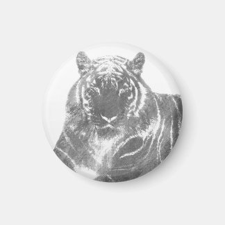 Aimant Tigre noir et blanc