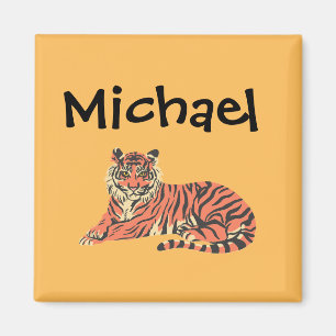 Aimant Tigre Personnalisé Avec Nom Personnalisé