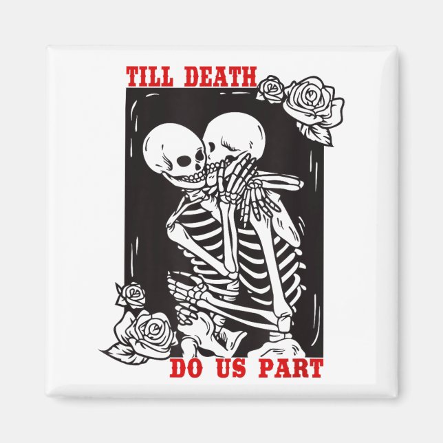 Aimant Till Death Do Us Part Wedding Skeleton Couple Vale (Devant)