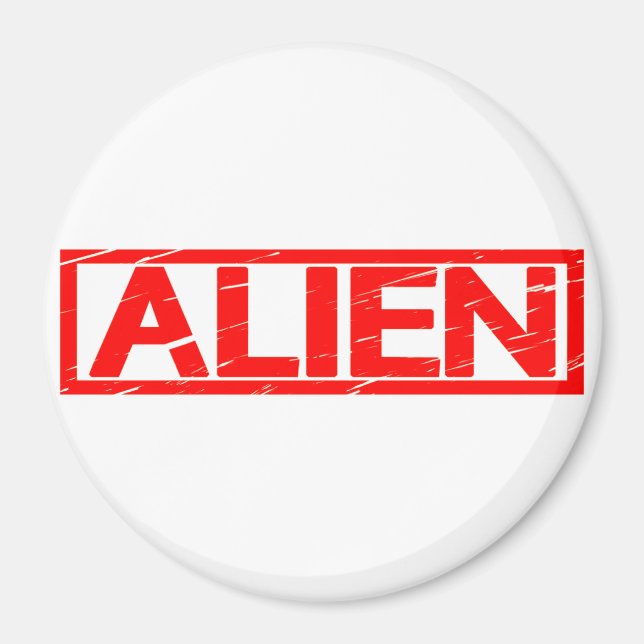 Aimant Timbre Alien (Devant)