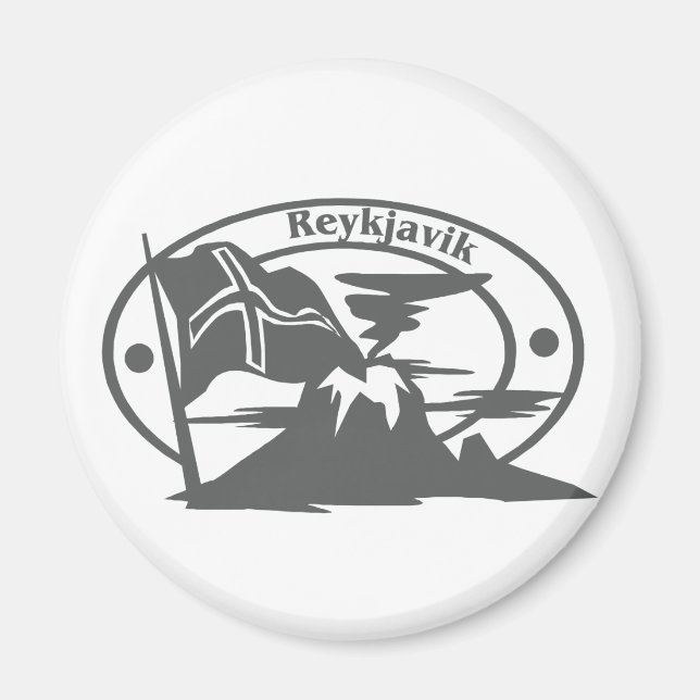 Aimant Timbre de Reykjavik (Devant)