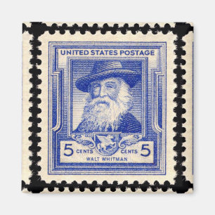 Aimant Timbre-poste commémoratif américain Walt Whitman