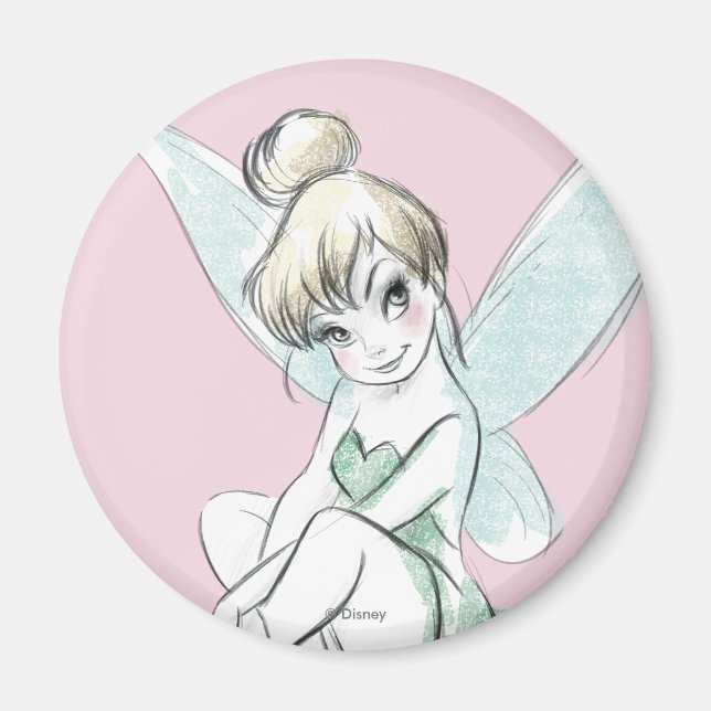 Aimant Tinker Bell | Pastel assis (Devant)