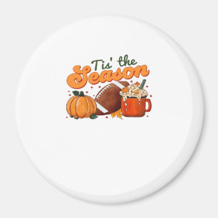 Aimant Tis The Season Tasse de Football Design Automne