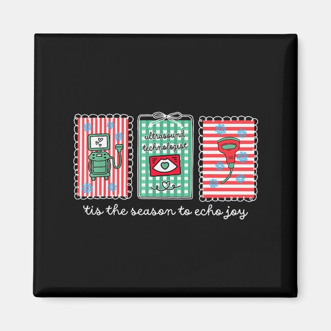 Aimant Tis The Season To Echo Joy Christmas Stamp Ultraso (Devant)