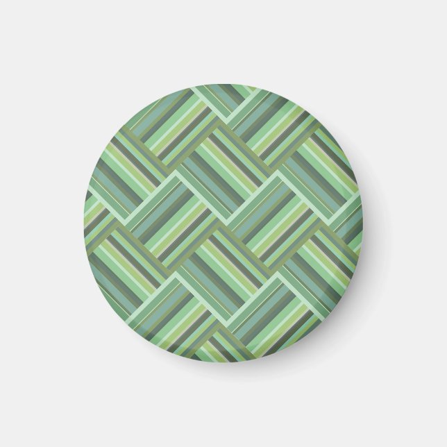 Aimant Tissage de bandes vert olive (Devant)