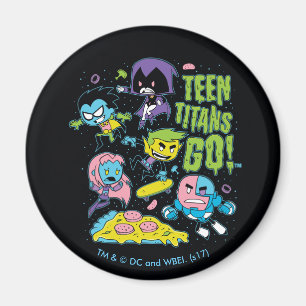 Aimant Titans Ados, allez !   Gnarly 90's Pizza Graphic