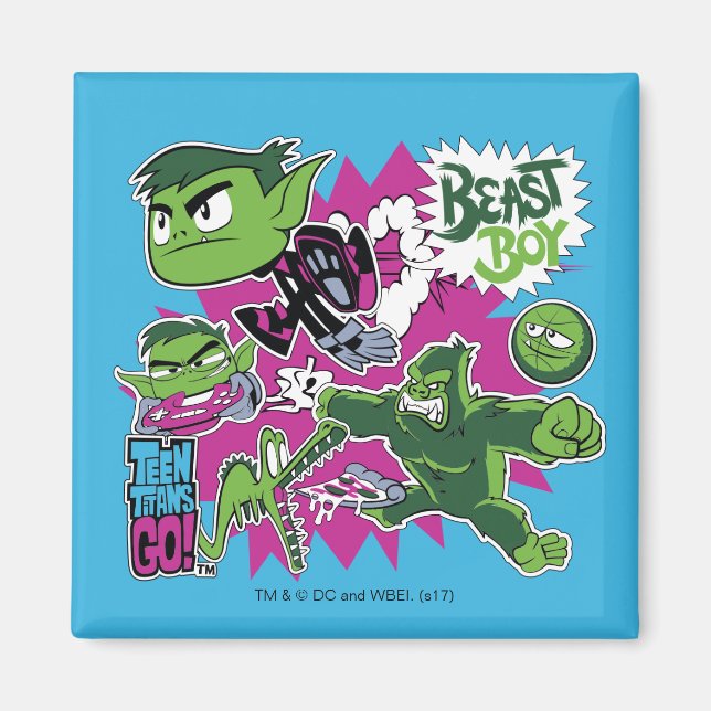 Aimant Titans Ados, allez ! | Les Shapeshifts Beast Boy (Devant)