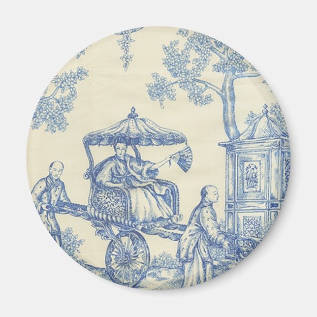 Aimant Toile - Bleu & Blanc (Devant)