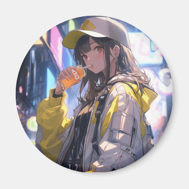 Aimant Tokyo Girl | 東京娘 GenerartiveAI シール (Devant)