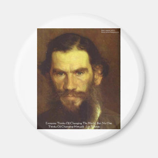 Aimant Tolstoï "Changez-vous" Citation de sagesse Cadeaux