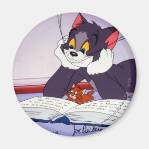 Aimant Tom Et Jerry Lecture Livre Autographié