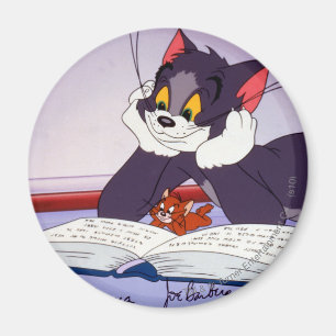 Aimant Tom et livre de lecture de Jerry dédicacé