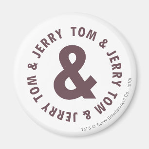 Aimant Tom et logo rond 8 de Jerry