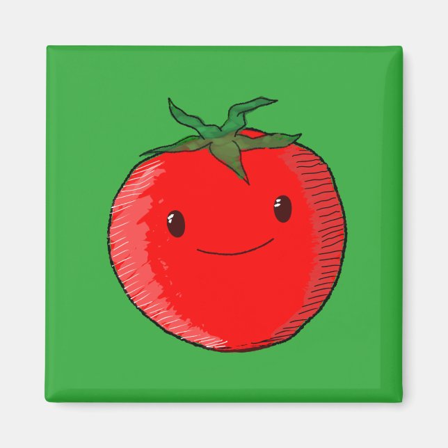 Aimant Tomate de carton mignon (Devant)