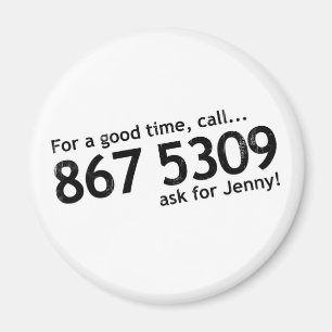 Aimant Tommy 867 5309 Tutone