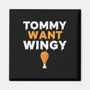 Aimant Tommy le poulet veut des ailes, humour drôle de po