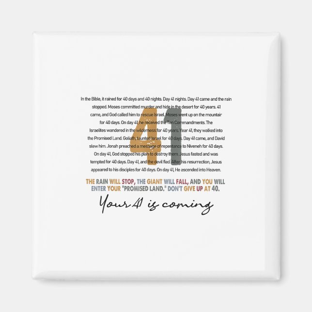 Aimant Ton 41 vient Dieu foi chrétienne (Devant)