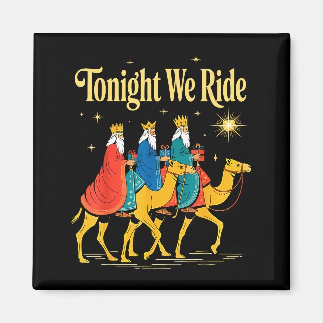 Aimant Tonight We Ride Christmas, 3 Wise Men, Christian C (Devant)