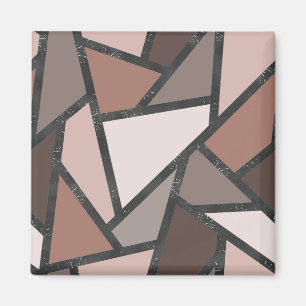 Aimant Tons de motif en vitrail marron