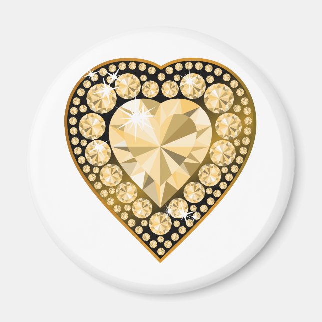 Aimant Topaz Gem Heart (Devant)