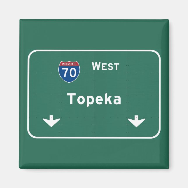 Aimant Topeka Kansas ks Interstate Highway Freeway : (Devant)