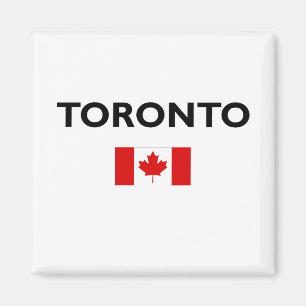 Aimant Toronto Canada Drapeau canadien Couleur claire
