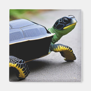 Aimant Tortue avec coquille métallique Concept Art