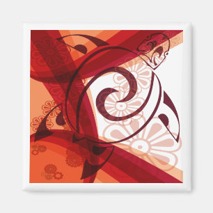 Aimant Tortue Bourgogne-Florale