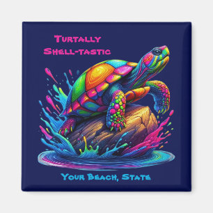 Aimant Tortue colorée