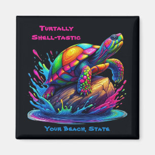 Aimant Tortue colorée
