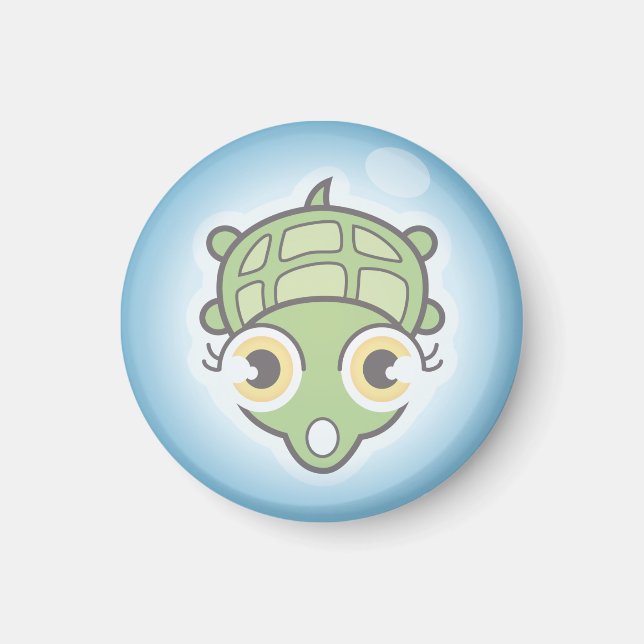 Aimant Tortue dans une bulle (Devant)