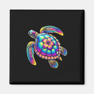 Aimant Tortue de mer hawaïenne Vacances colorées à Hawaï