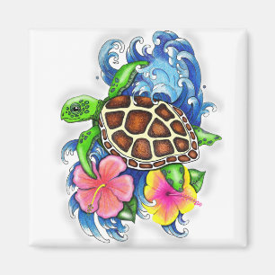 Aimant Tortue de mer tropicale