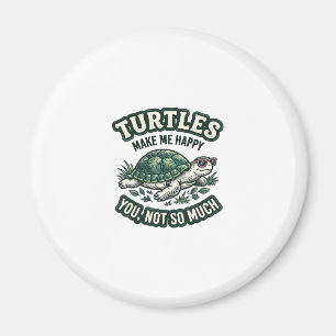 Aimant Tortue Drôle Me Rends Heureux Vintage