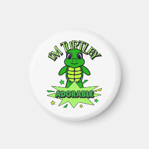 Aimant Tortue mignonne Drôle Citation Turtley Adorable