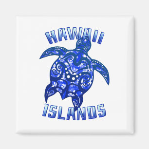 Aimant Tortue tribale Hawaii Vacances
