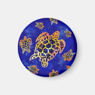 Aimant Tortues marines Batik Art Africain
