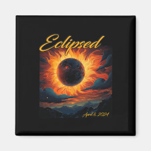 Aimant Total de l'éclipse solaire 2024 Sun Moon