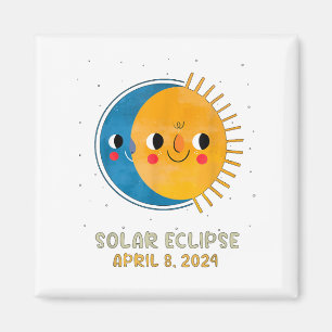 Aimant Total Éclipse Solaire 2024 Mignons Éclipse Solaire