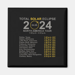 Aimant Total Éclipse Solaire 8 Avril Chemin De L'Éclipse