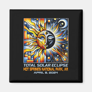 Aimant Total Éclipse Solaire Sources Chaudes Ar Arkansas
