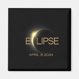 Aimant Total Solaire Eclipse 2024 Amérique