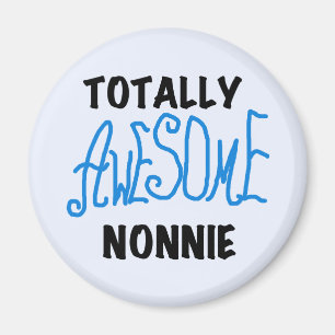 Aimant Totalement génial Nonnie Blue Text Tshirts et cade